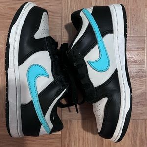 Nike dunk low little kids shoes light bone black white tropical twist